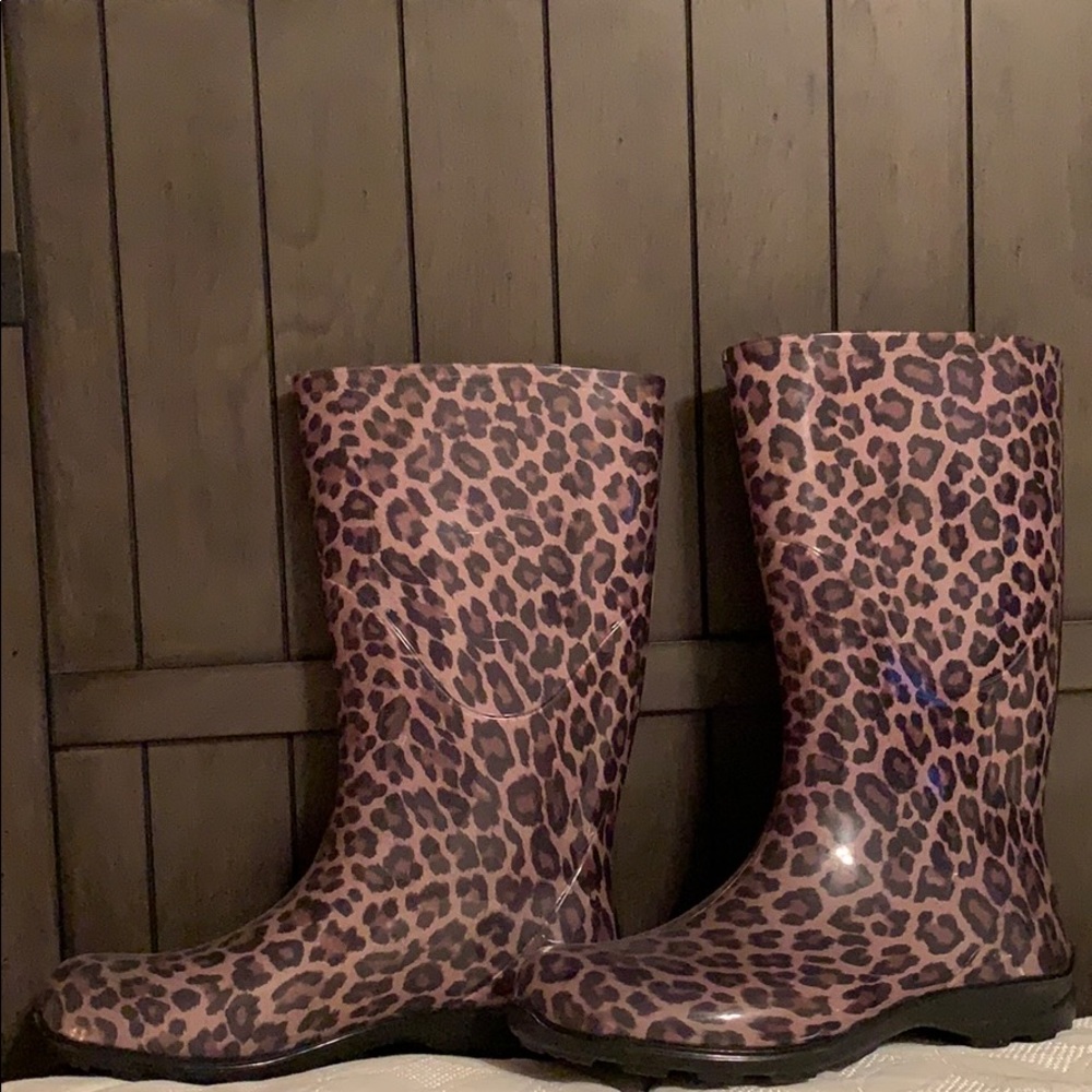 Animal Print Rain Boots